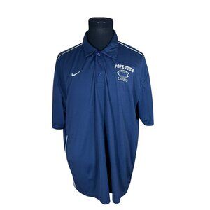 Nike Men's Dri-Fit Navy Blue Short Sleeve Polo Shirt 2XL Pope John Lions